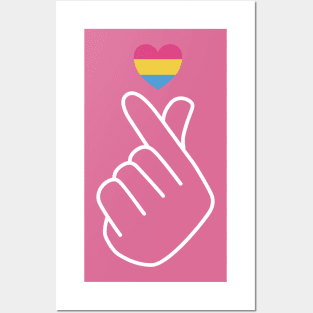 Pansexual Pride Flag Korean Love Sign Posters and Art
